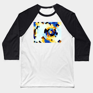 Blue white concentric rings Baseball T-Shirt